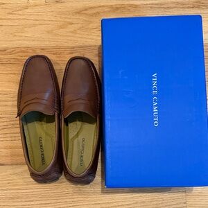 Vince Camuto Tan Leather Slip-On Loafers